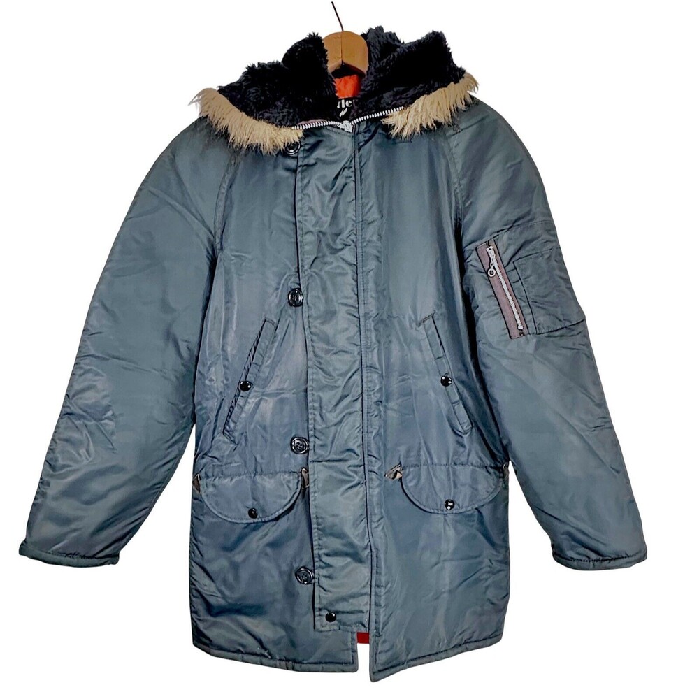 Vintage Rubin & Sons Antler Genuine Flight Jacket Parka Men's Small